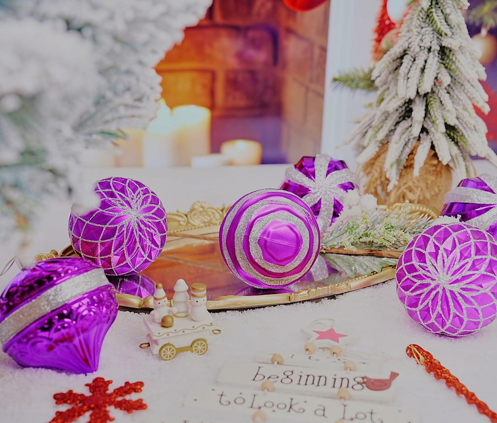 [Like New] Dohance Christmas Ornaments Set 9ct Tree Decoration Balls Holiday Decor