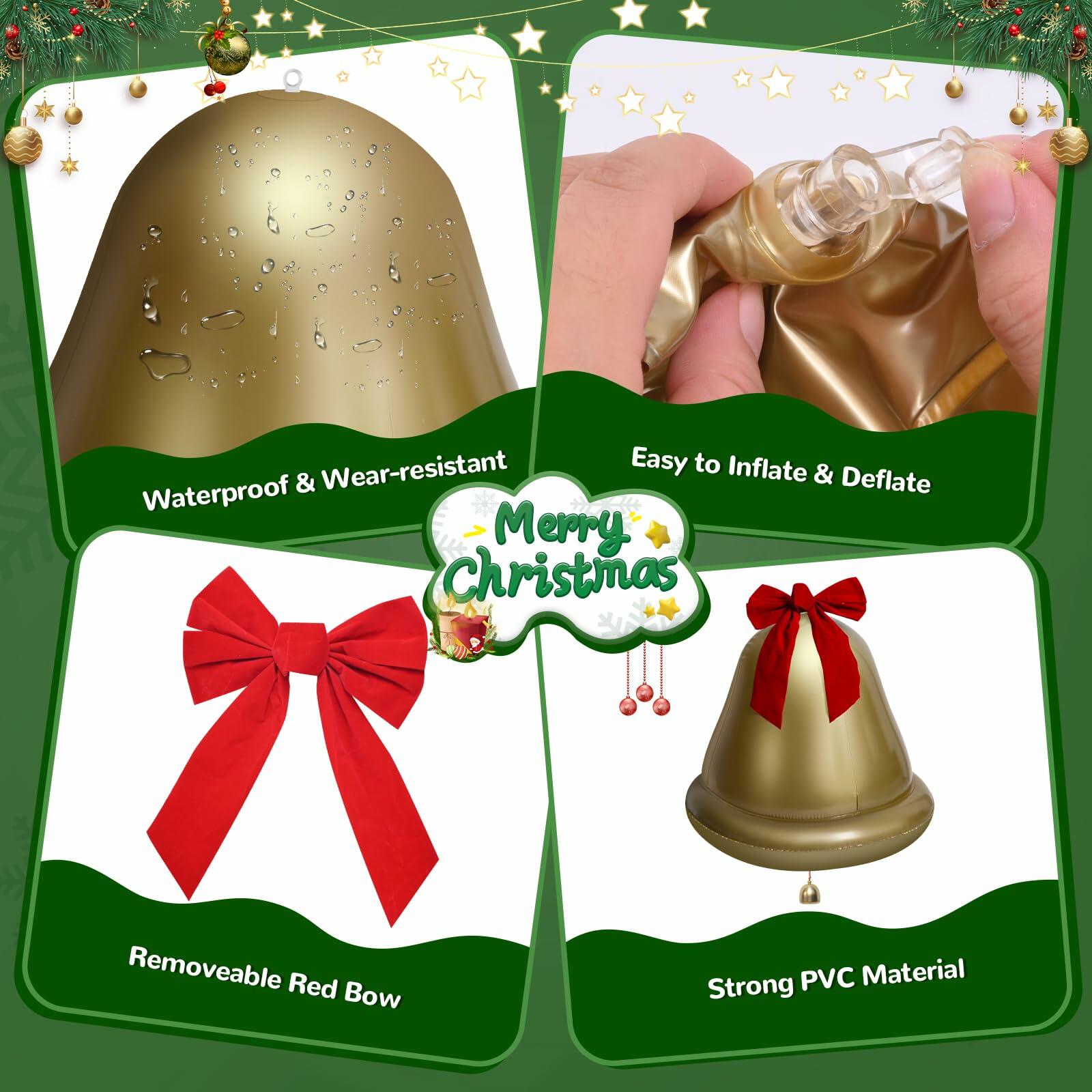 [Like New] Giant Inflatable Christmas Ball Outdoor Decoration PVC 21.6in 1pc