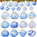 HOWAF 36pcs Wooden Snowflake Ball Ornaments Xmas Tree Decorations