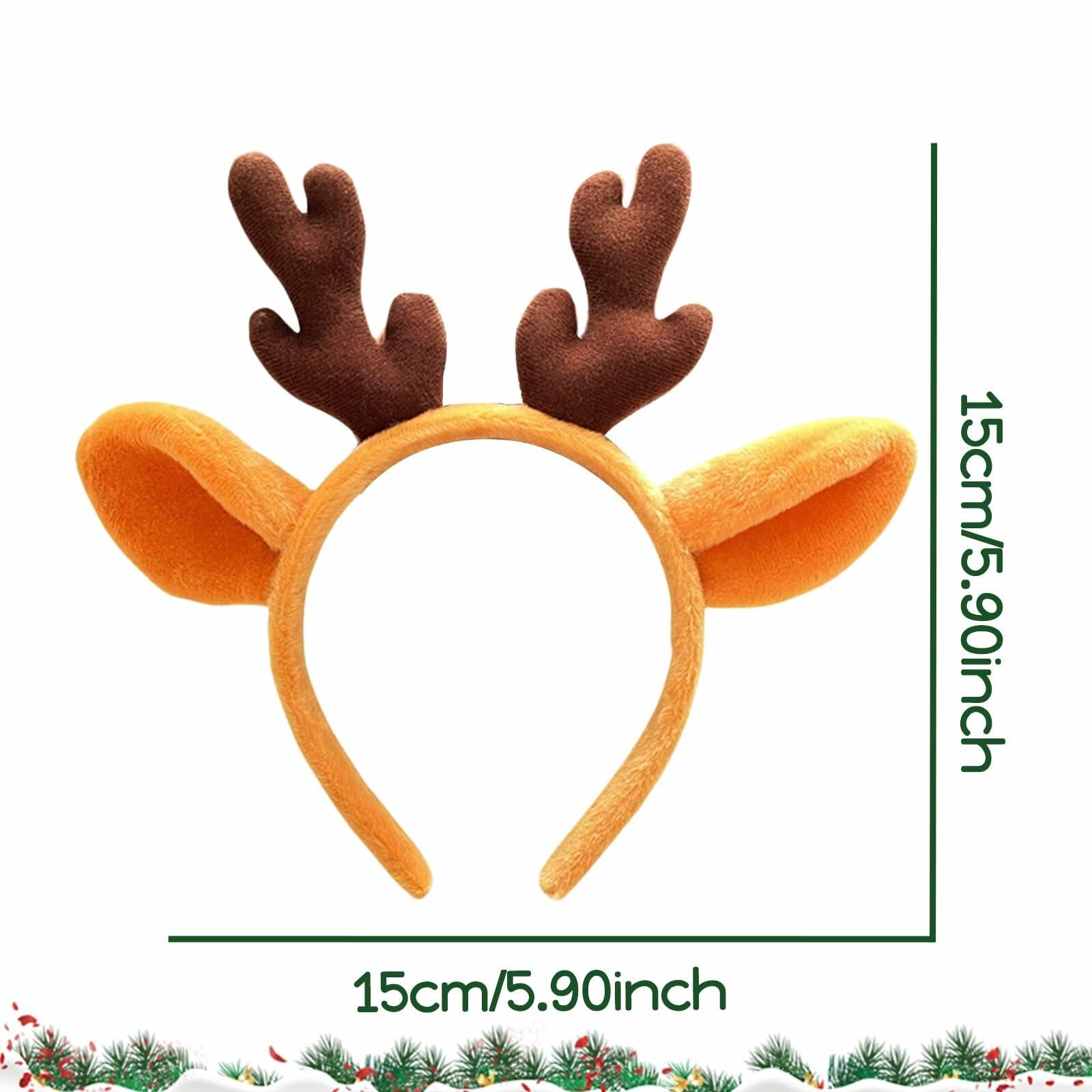 ZEYER Christmas Reindeer Antlers Headband Animal Ears 1PCS Women