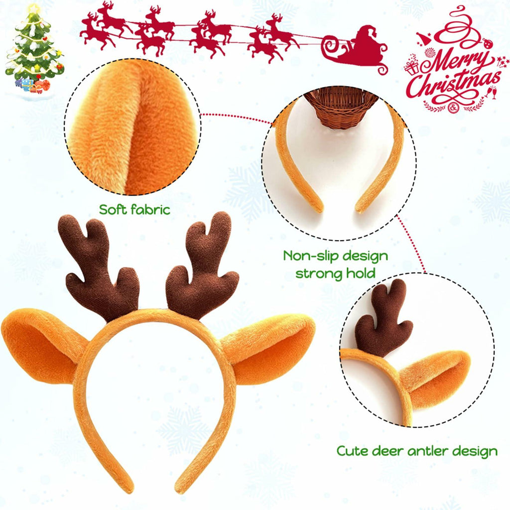 ZEYER Christmas Reindeer Antlers Headband Animal Ears 1PCS Women