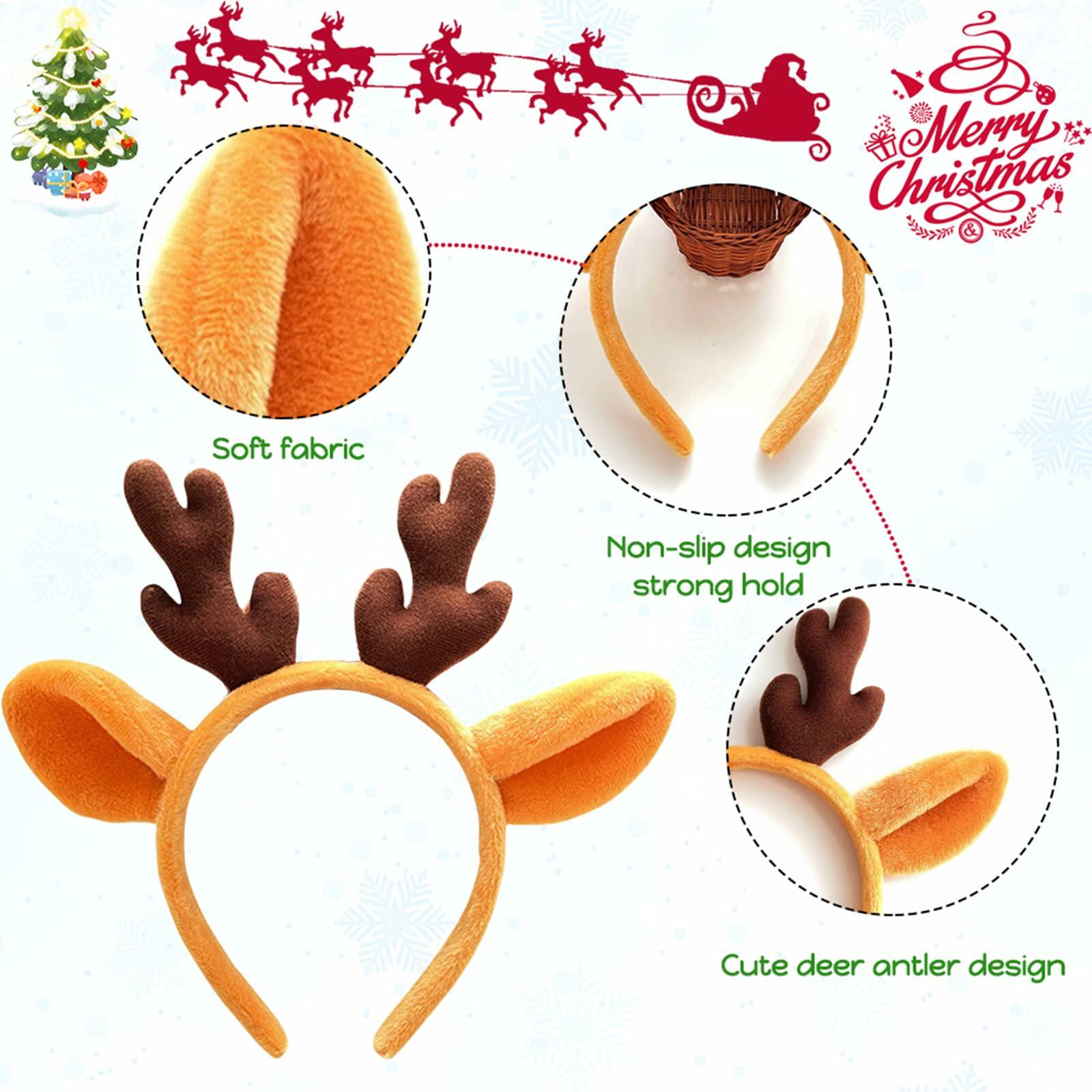 ZEYER Christmas Reindeer Antlers Headband Animal Ears 1PCS Women