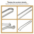 QKFU Stainless Steel BBQ Rotating Tongs for Meat and Vegetables 15 Inch