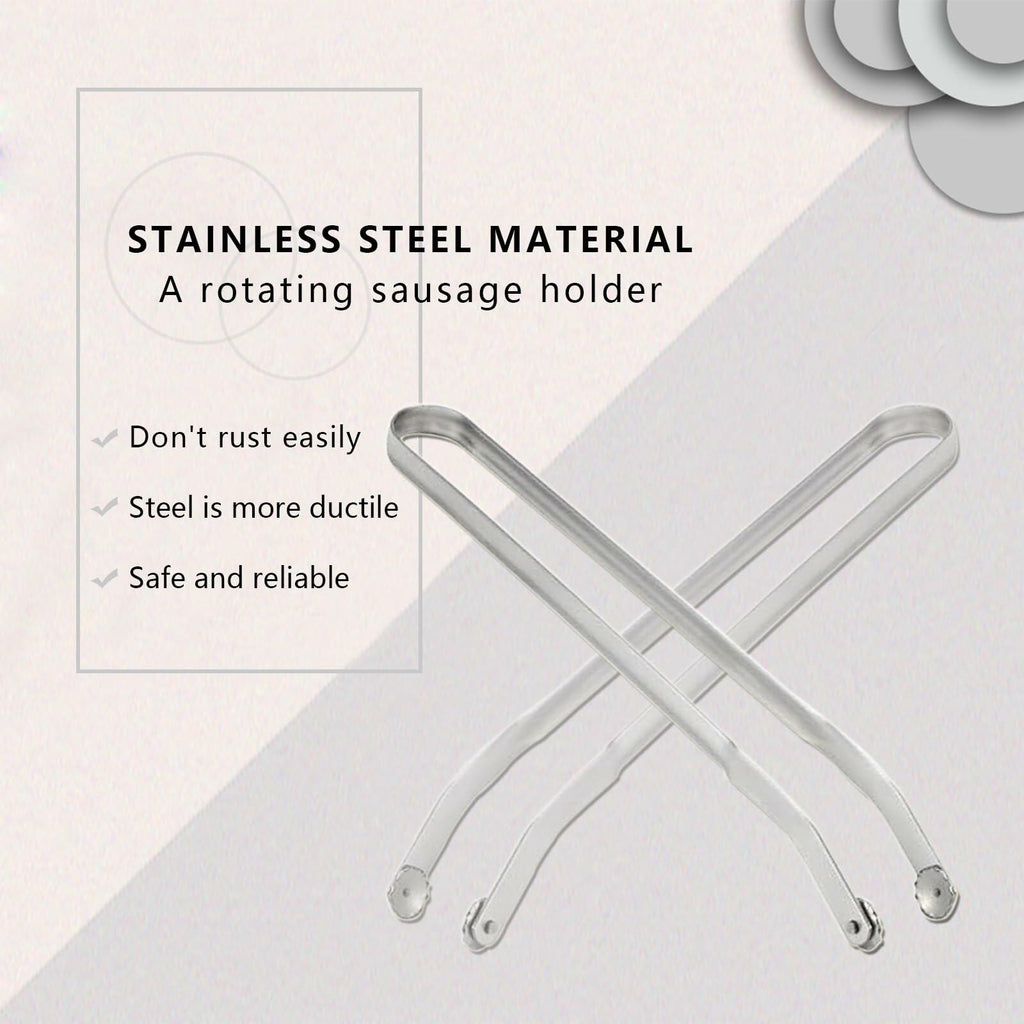 QKFU Stainless Steel BBQ Rotating Tongs for Meat and Vegetables 15 Inch