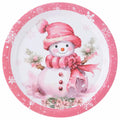 JASSEWRLY 40Pcs Christmas Snowman Disposable Paper Plates Holiday Party