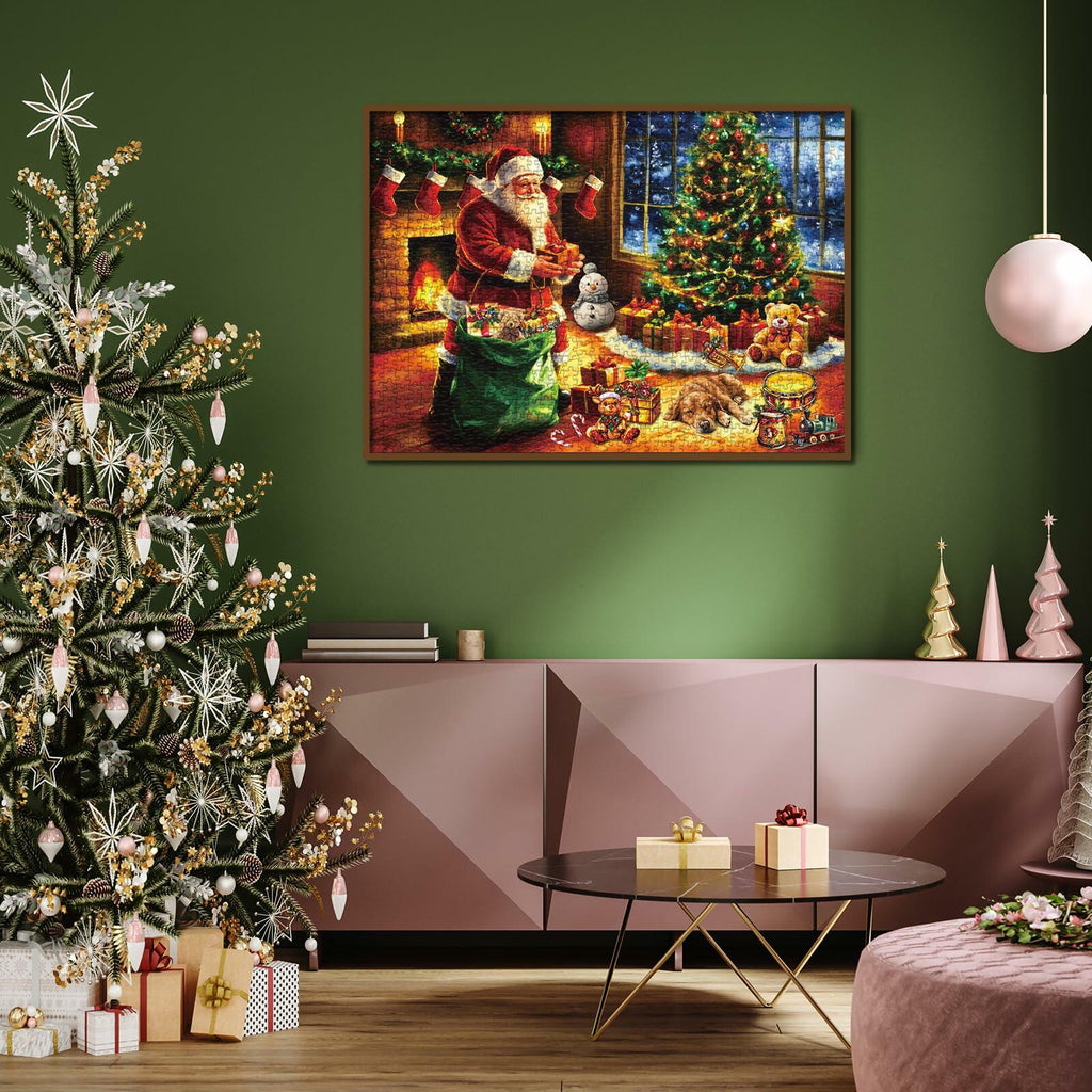 Vintage Santa Claus 1000 Piece Jigsaw Puzzle Christmas Art Winter Holiday