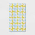 [Like New] Room Essentials Waffle Houndstooth Hand Towel Green/Blue Pack of 12