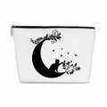 Henhesaha Witchy Cat Makeup Bag Cosmetic Travel Toiletry Bag Black