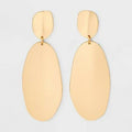 Universal Thread™ Larger Irregular Disc Drop Earrings Gold