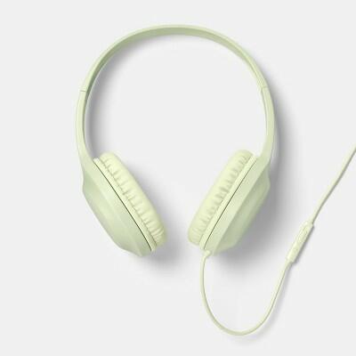 [Like New] Heyday Wired On-Ear Headphones Lightweight Built-In Mic 3.5mm Jack Green