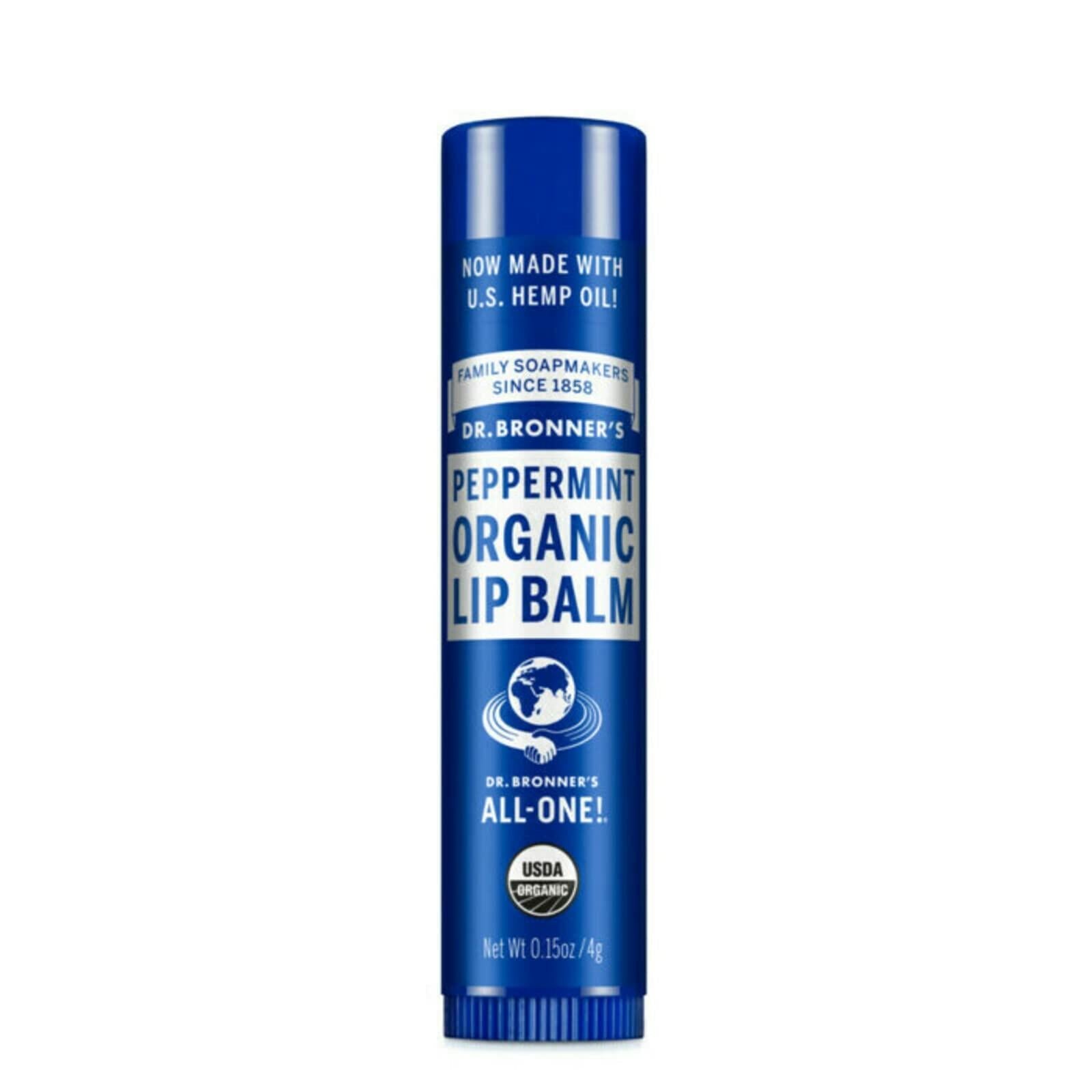 Dr. Bronner's Organic Peppermint Lip Balm 0.15 oz