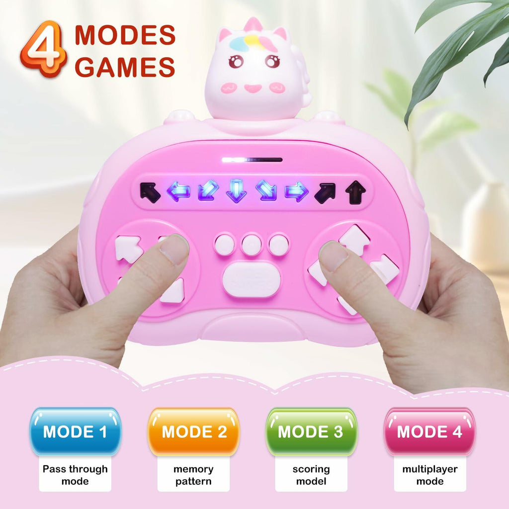 [Like New] ROUSKY Hand-Held Rhythm Master Dance Machine Educational Toy Unicorn Yellow