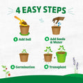 Back to the Roots Organic Plantable Seed Starting Pots 4.25" Wide Brown 8 Ct