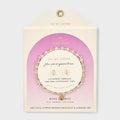 Double Heart Charm Beaded Bracelet & Stud Earrings Set Rose Quartz 2pc
