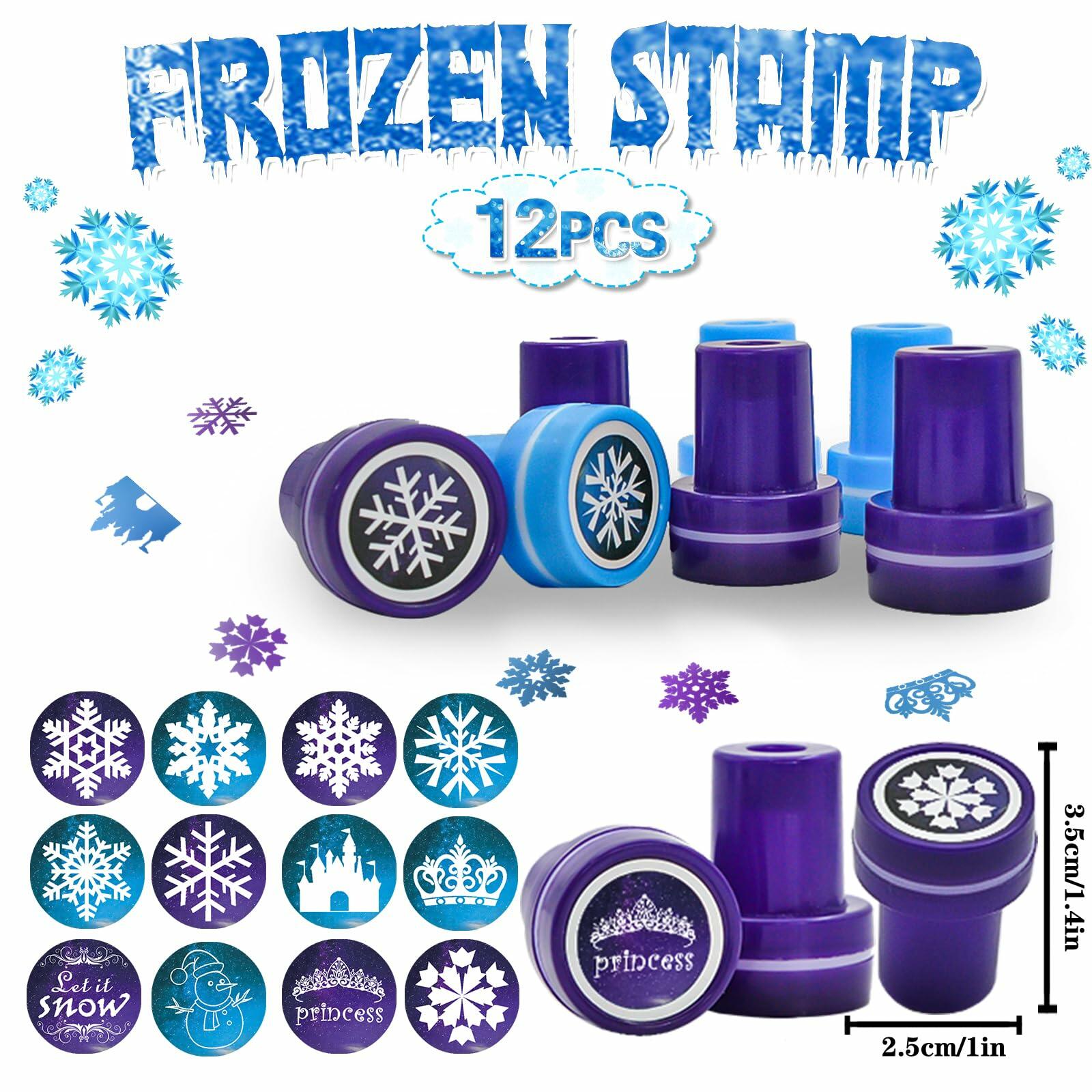 U-PTYTM Snowflake Birthday Party Favors Set Kids Girl Winter 12pcs Purple Blue