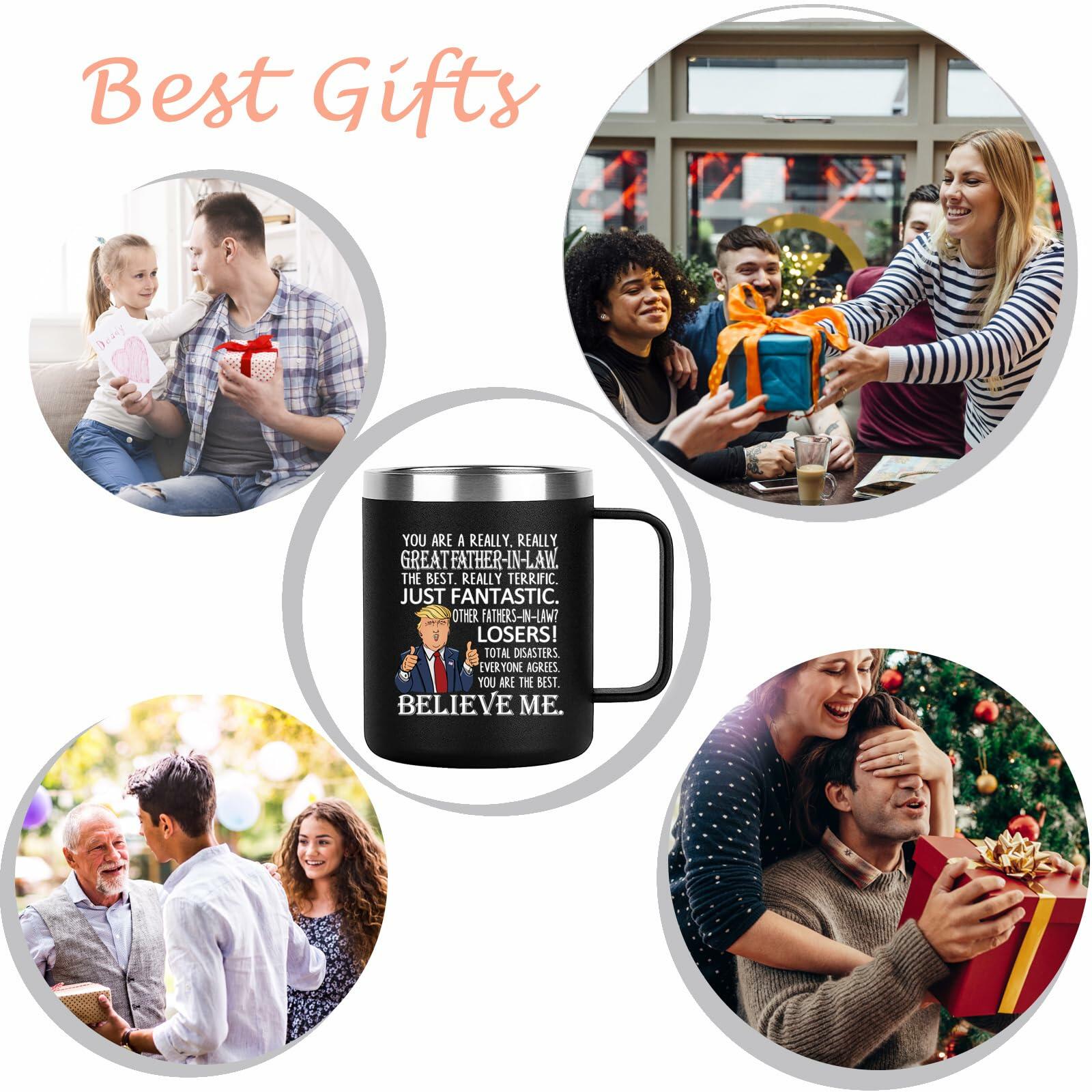 [Like New] Aletege Great Father-In-Law Mug Stainless Steel 12 OZ Black