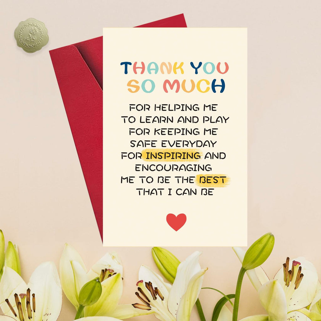 Detuca Best Teacher Thank You Card Gift from Students Funny Appreciation