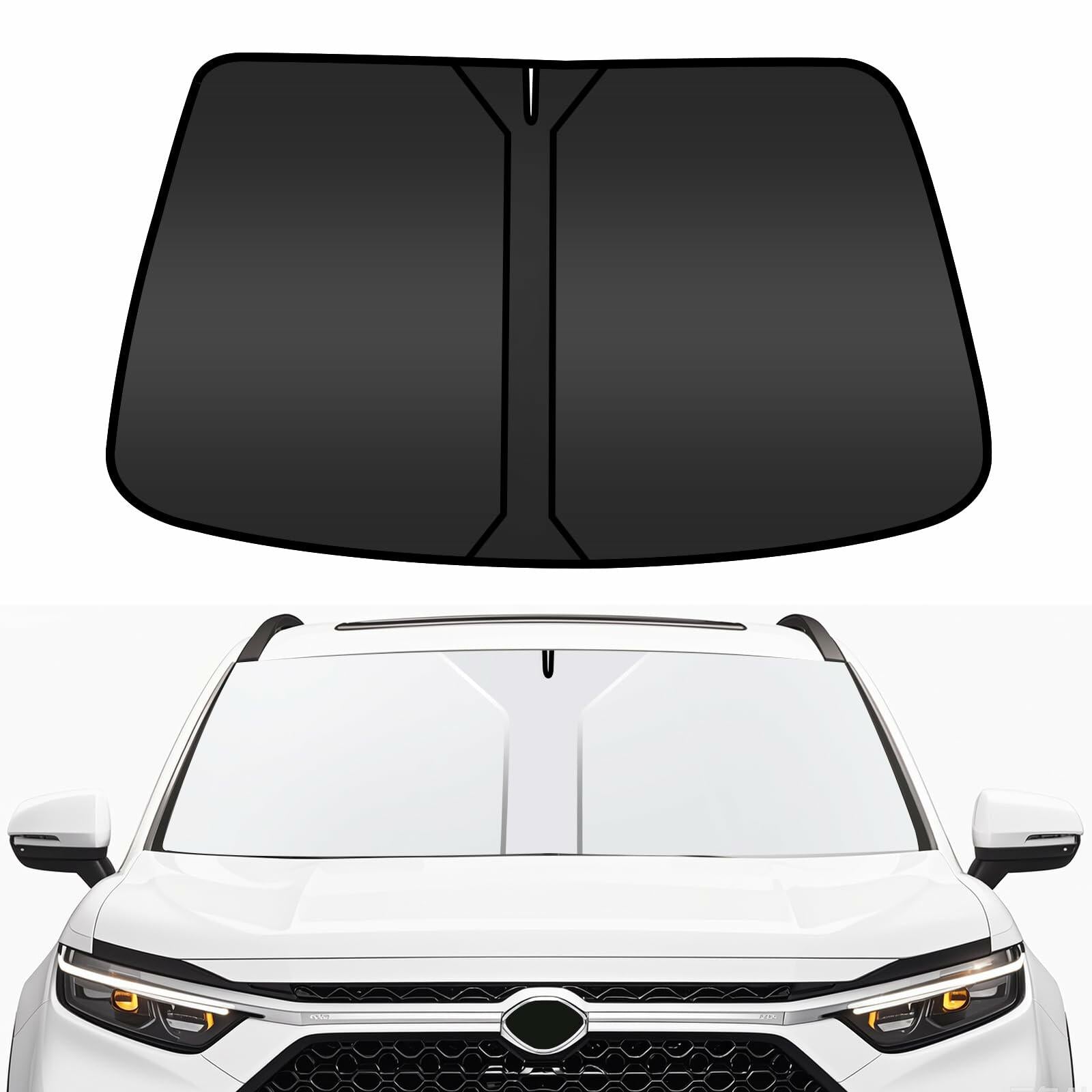 COFSODI Car Windshield Sunshade Double Thickened UV Protection Black