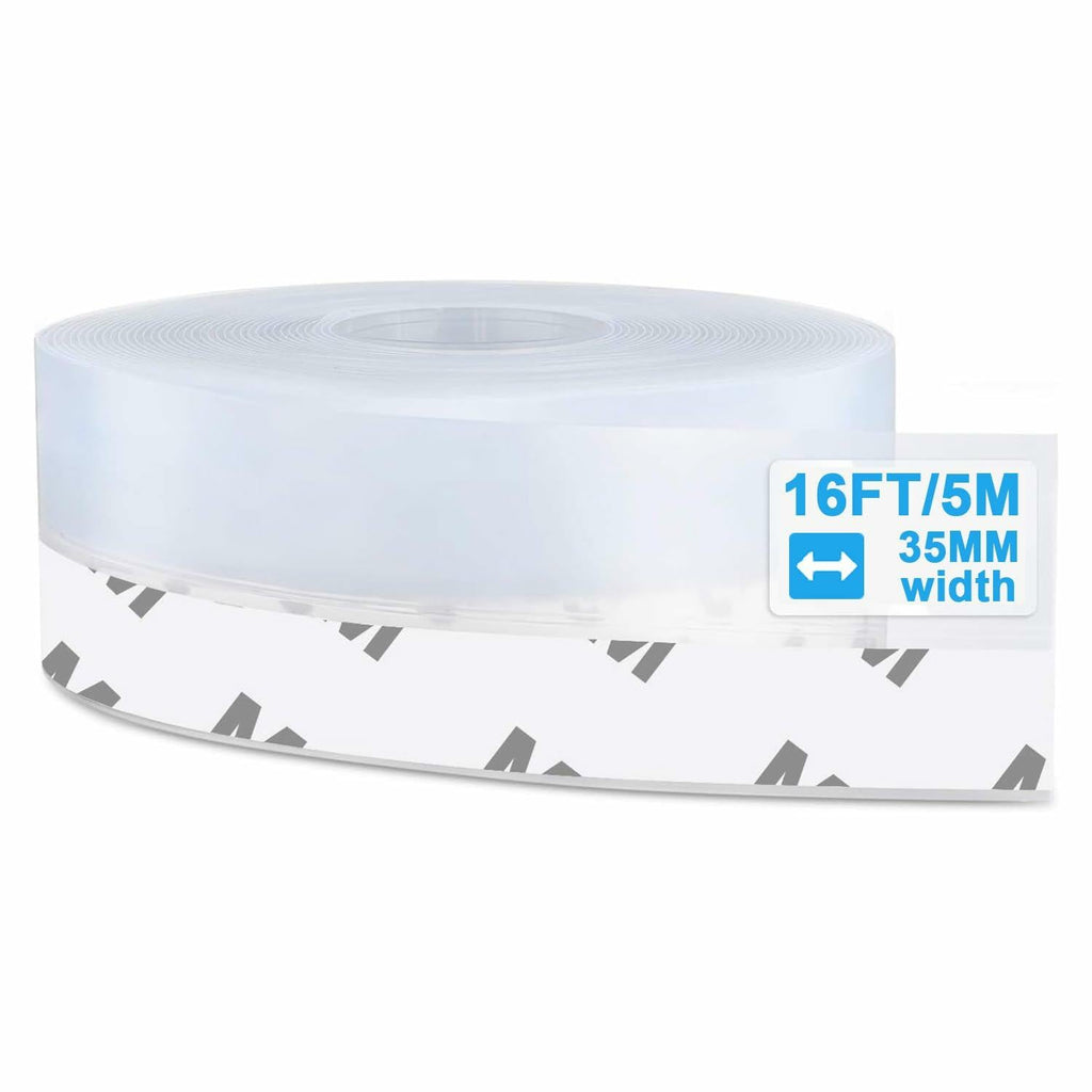 AIMIXUN Weather Stripping Door Seal Silicone Draft Stopper 16.4ft Clear