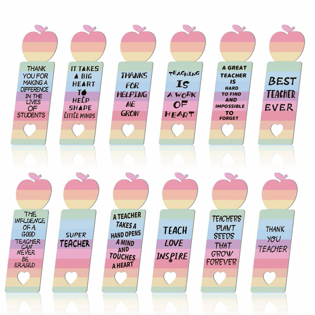 Glenmal Pink Inspirational Wood Bible Verse Bookmarks 24 Pcs Bulk Gift