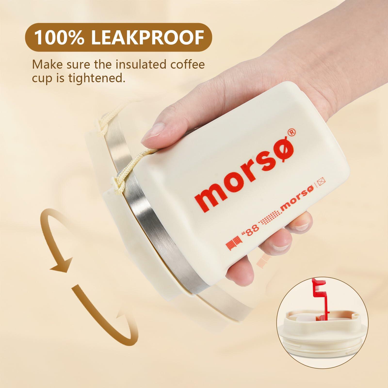 Livaprul 13oz White Stainless Steel Insulated Coffee Cup with Lid Christmas