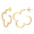 ETREM Clover Leaf 14K Gold Plated Lucky Clover Earrings Nickel Free Gold