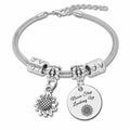 DlaeKua Silver Inspirational Bracelets for Women Motivational Quotes Gift