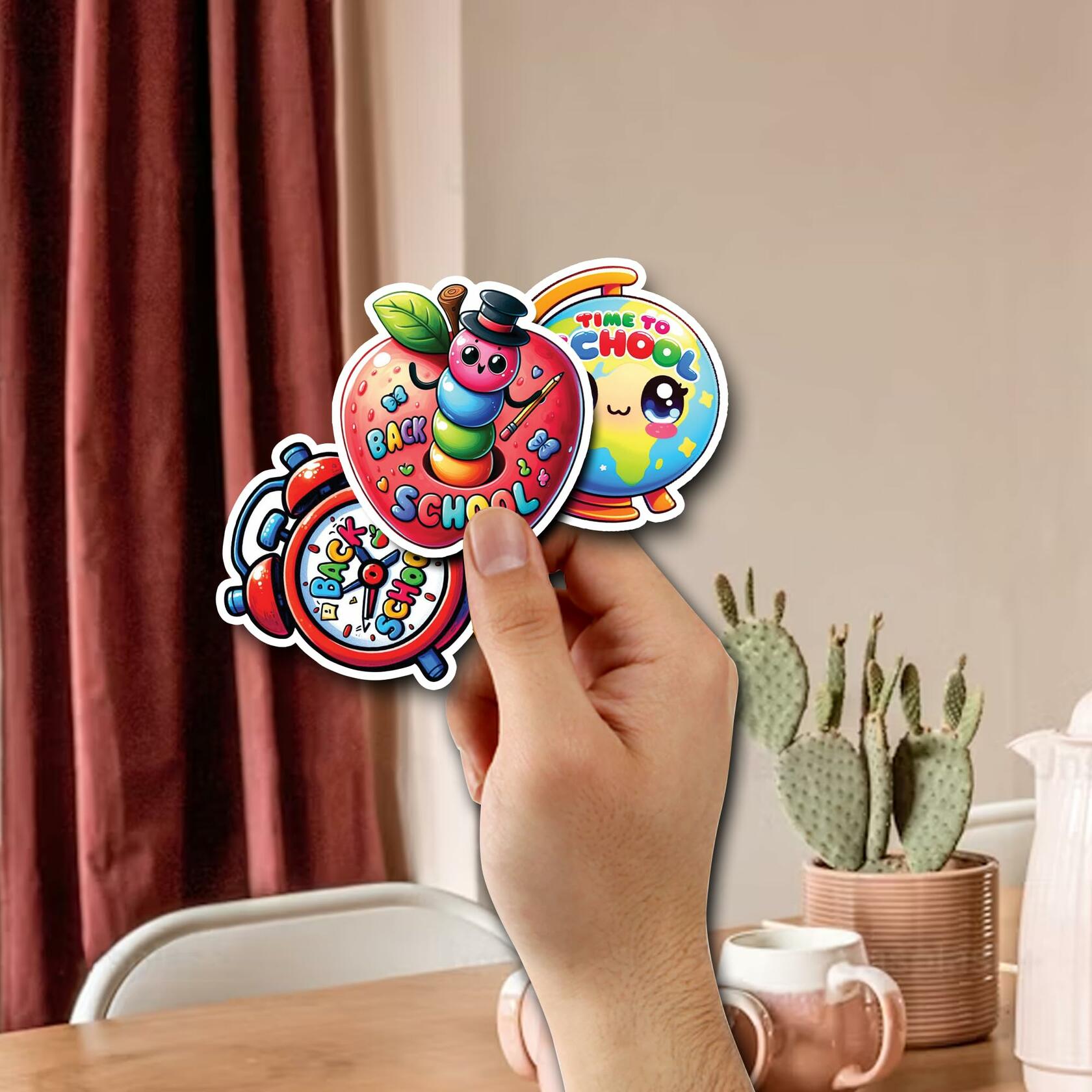 WESILY 50 PCS Summer Teacher Reward Waterproof Vinyl Stickers Cute Beach