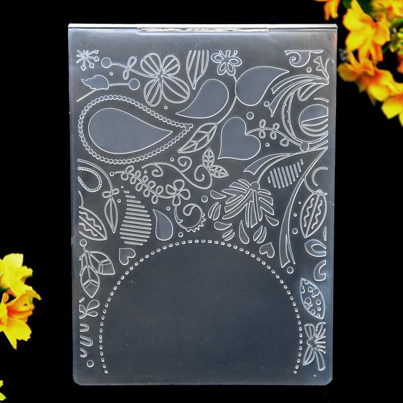 DDOUJOY Plastic Embossing Folders Flowers Leaves Butterfly Frame 7pcs