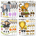 PartyNow Safari Animals Stickers 24-Pack Multicolor Waterproof Paper Kids