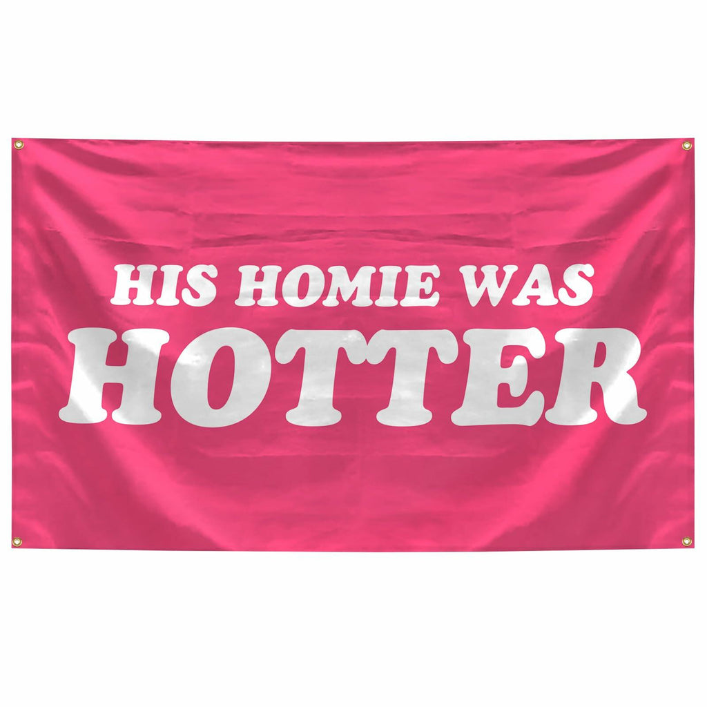 BanBE Fun His Homie Was Hotter Tapestry 3x5 ft Red Polyester Indoor Outdoor