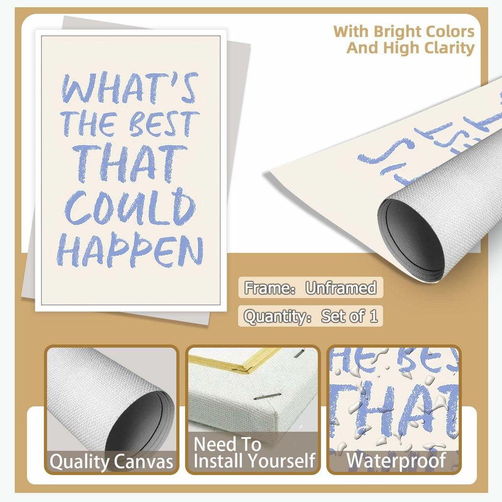 HQPCNGZ Retro Psychology Quotes Poster Canvas Multi 005 12x16in Unframed