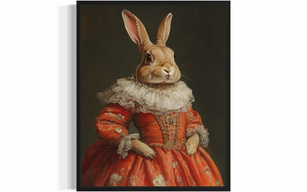 aj decor Rabbit Art Print Poster 8x10 inches Unframed Nature Wall Decor