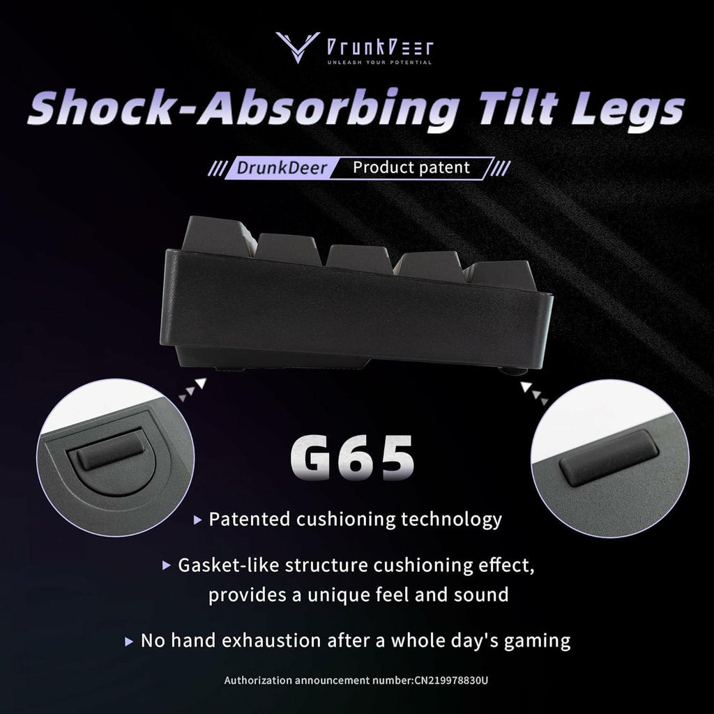 DrunkDeer G65 Gaming Keyboard Rapid Trigger Magnetic Switch RGB Black