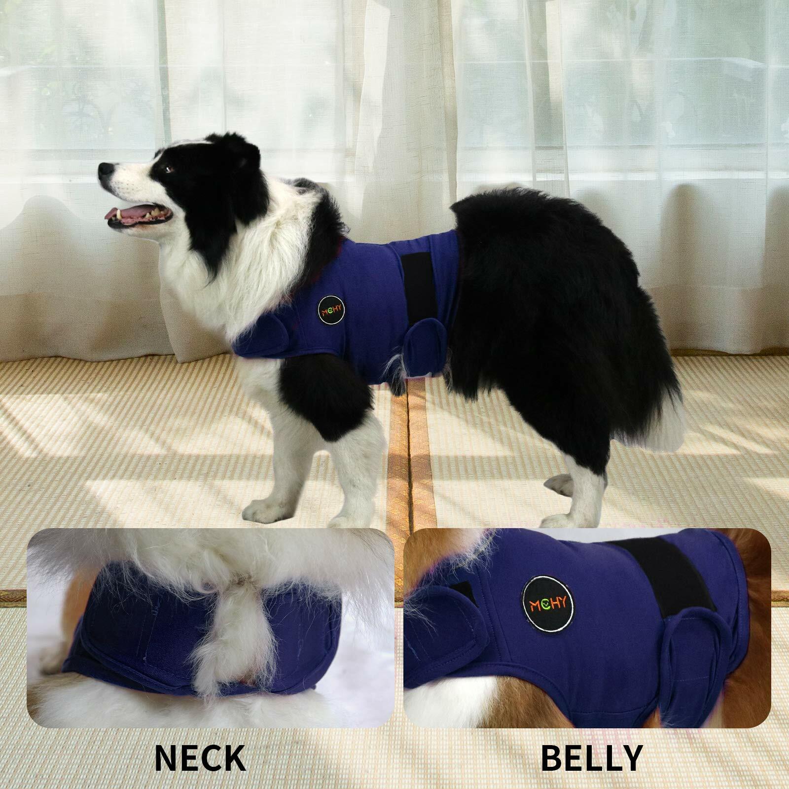 MCHY Dog Anxiety Vest, Anxiety Relief for Dogs, Dog Calming Coat (Navy M)