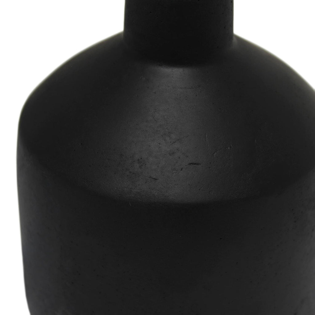 Simple Designs LT2080-BLK Mini Bocksbeutal Concrete Table Lamp Black