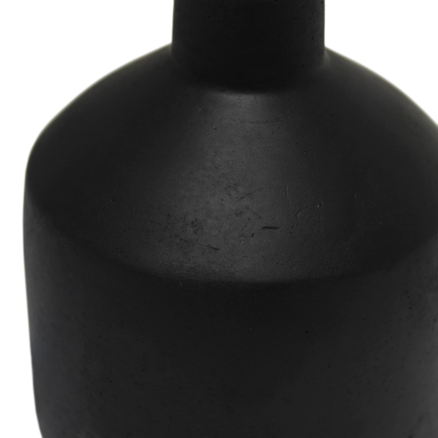 Simple Designs LT2080-BLK Mini Bocksbeutal Concrete Table Lamp Black