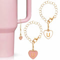 Yanmucy Letter U Charm Pendant 2Pcs Aluminum Adjustable Stanley Cup Accessory