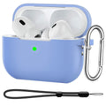 BOBEN AirPods Pro 2 Case Silicone Cover with Lanyard Keychain Blue