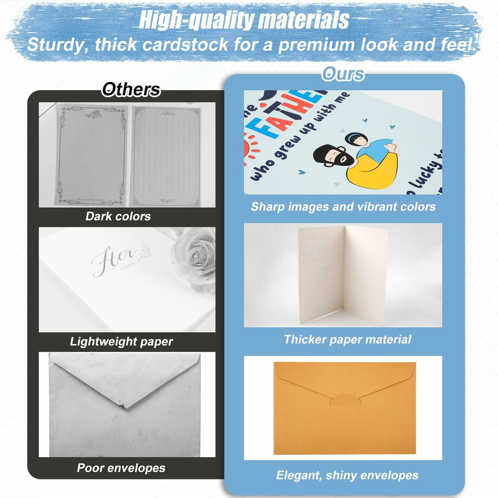 NQEUEPN New Dad 1st Birthday Card with Envelope Multicolor Father's Day Gift