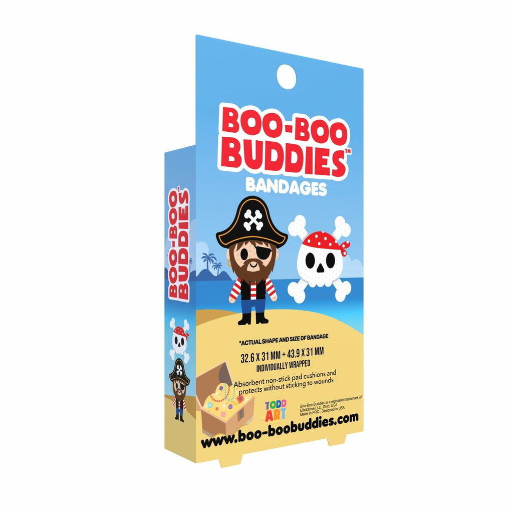 Boo Boo Buddies Kids Adhesive Bandages Pirate Skull Style 24 Count