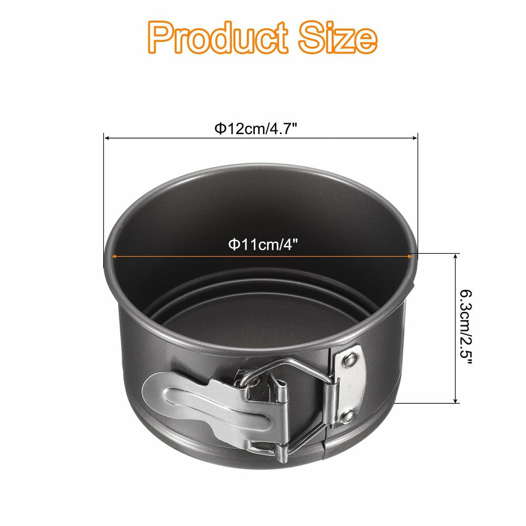 uxcell 4 Inch Nonstick Springform Pan Removable Bottom Leakproof Black 1pcs