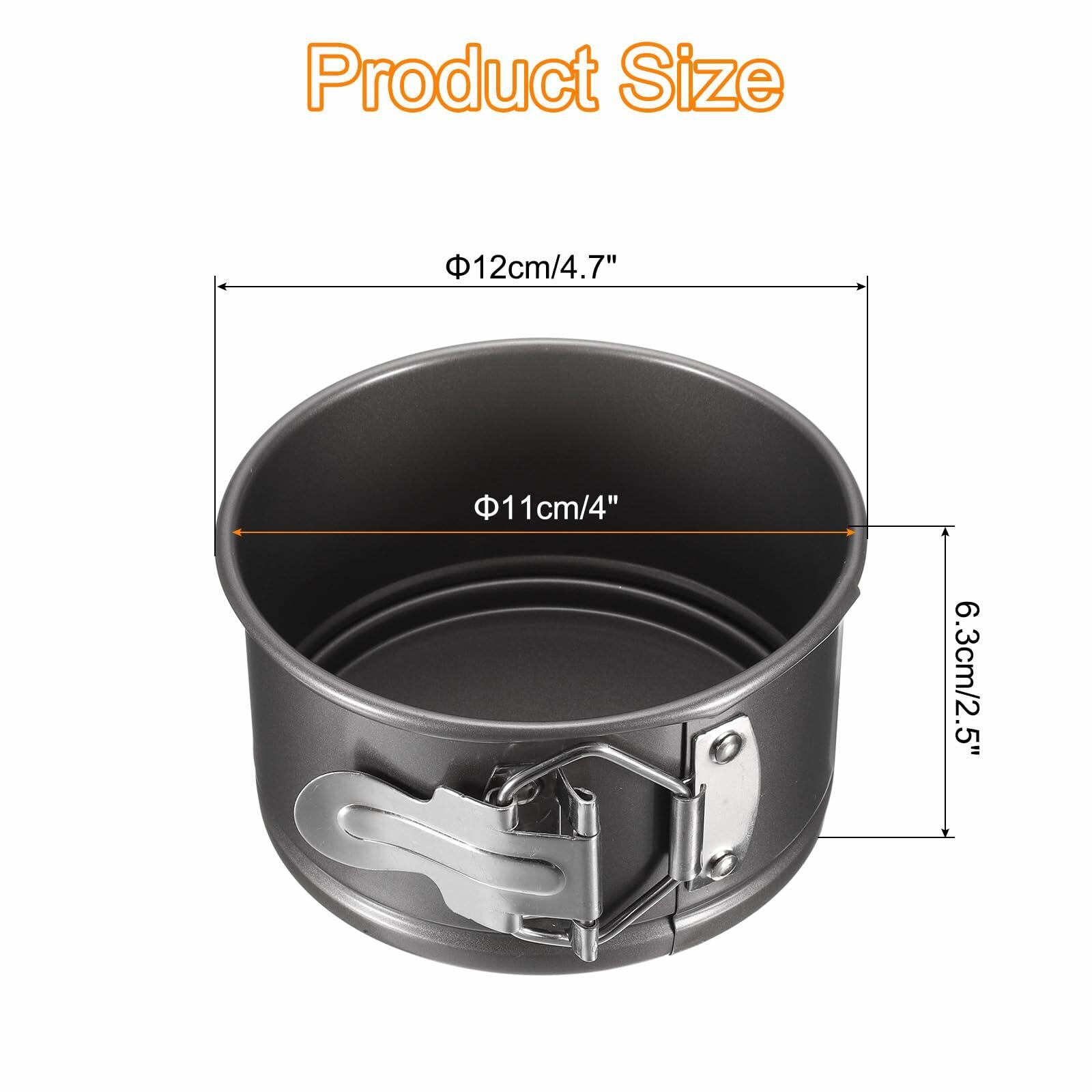 uxcell 4 Inch Nonstick Springform Pan Removable Bottom Leakproof Black 1pcs