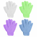 Linda Exfoliating Bath Gloves Multicolor 4 Pair Pack