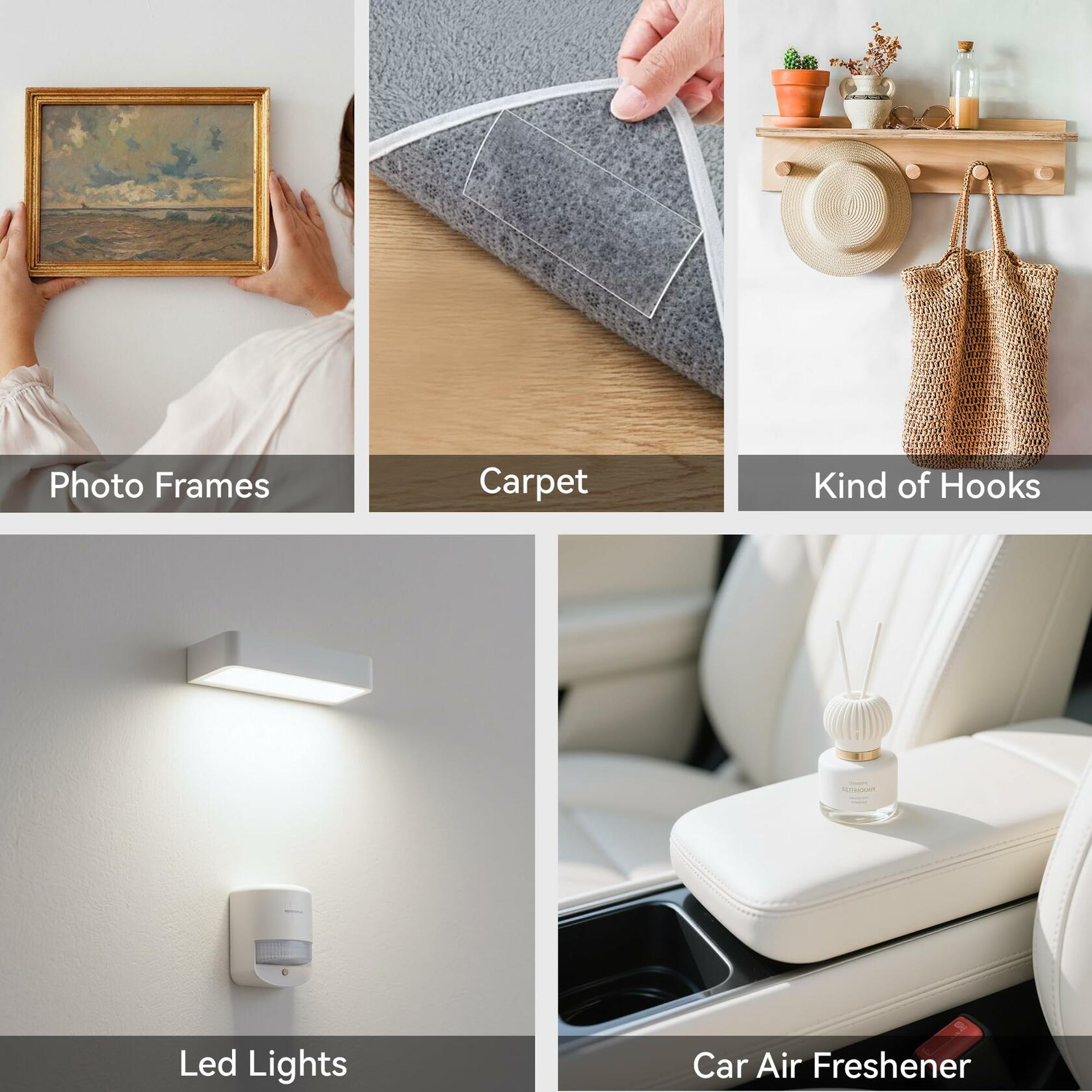 LRDUBI Heavy Duty Double Sided Tape 1.18" x 197" Clear Removable Adhesive