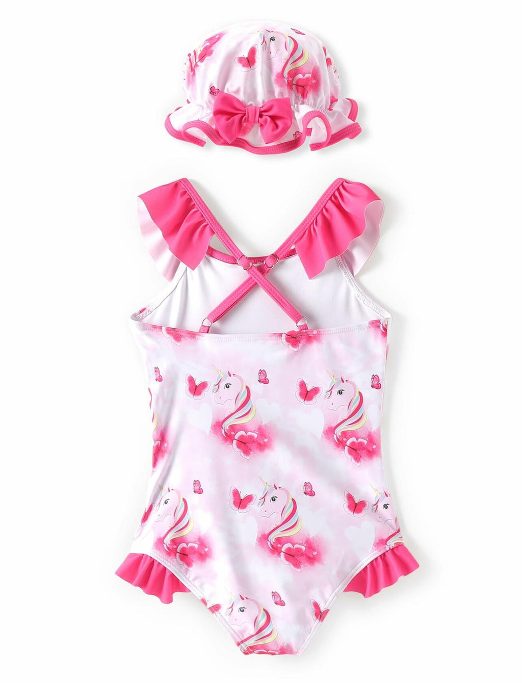 PATPAT Toddler Girls Unicorn One Piece Swimsuit Pink Size 2T