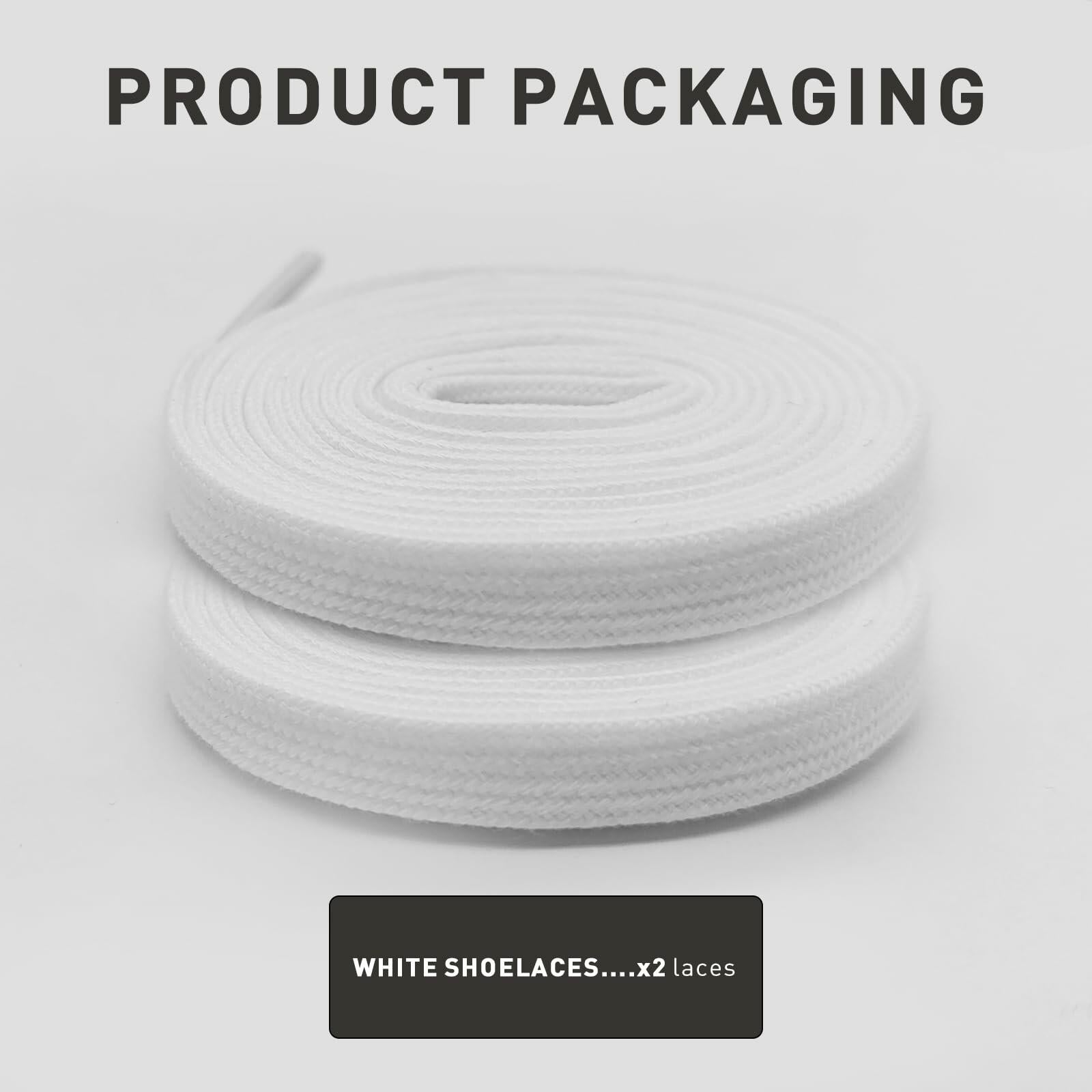 UamGlsob 8mm Cotton Shoelaces for Puma Sneakers White 39"/100cm