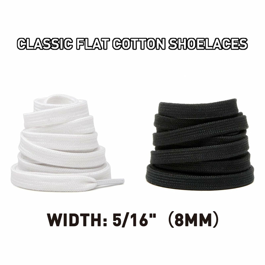 UamGlsob 8mm Double Layer Cotton Shoelaces for Puma Sneakers White 47" (120 cm)