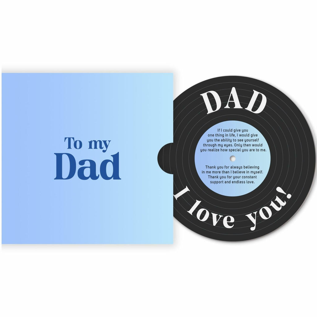 Pawzity Fathers Day Card Vintage 5.3x5.3in Single Red Envelope Dad