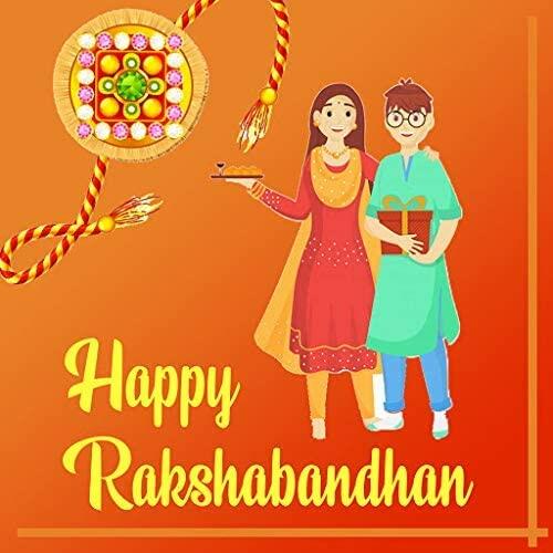 OM Rakhi Set Brother Sister Raksha Bandhan Kundan Red 6 Count